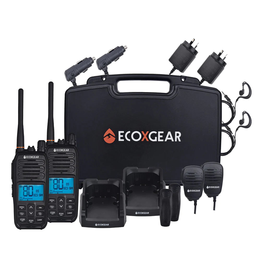 ECOXGEAR ECOXTALK 5.0W MAX Output Power EXG500-2PK UHF CB Handheld Radios