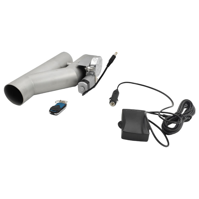 2.5 Inch Electric Exhaust Downpipe Double Valve Kit Y Steel Double Cut Off Pipe