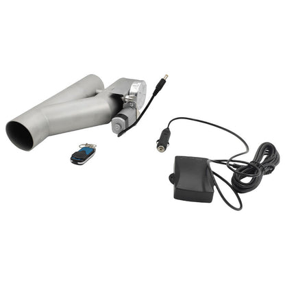 2.5 Inch Electric Exhaust Downpipe Double Valve Kit Y Steel Double Cut Off Pipe