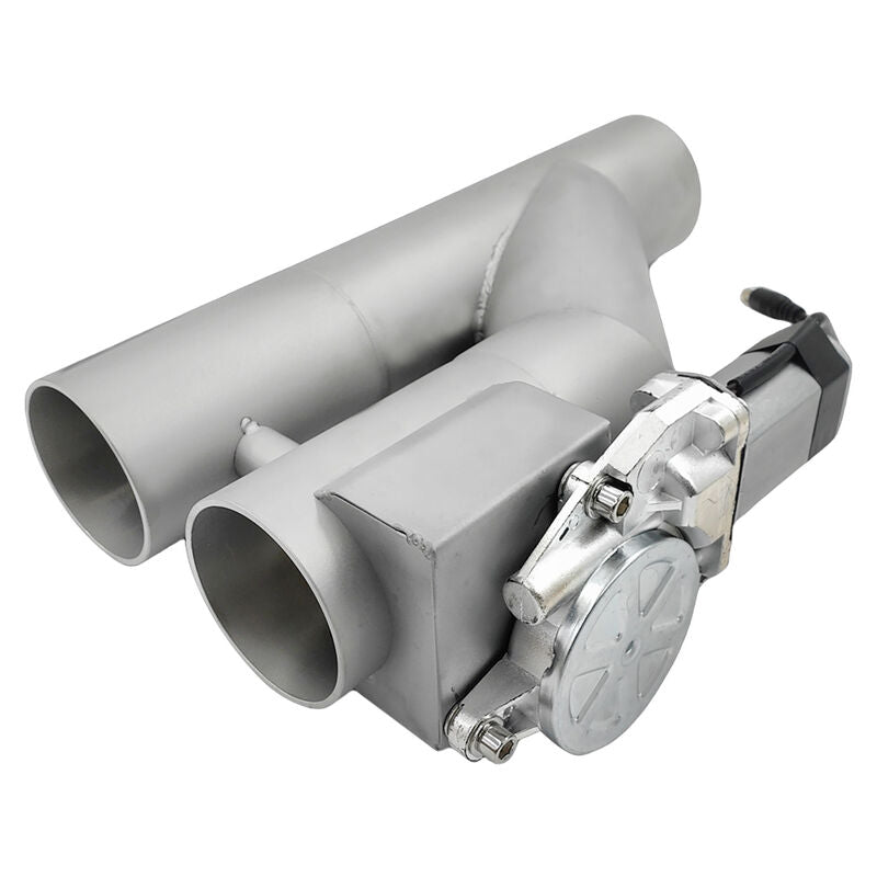 2.5 Inch Electric Exhaust Downpipe Double Valve Kit Y Steel Double Cut Off Pipe