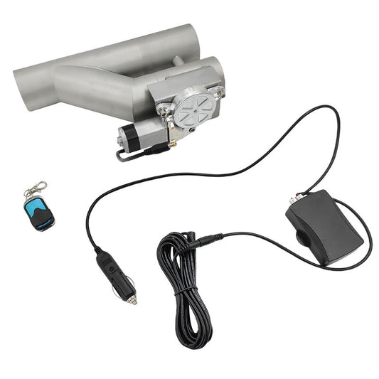 2.5 Inch Electric Exhaust Downpipe Double Valve Kit Y Steel Double Cut Off Pipe