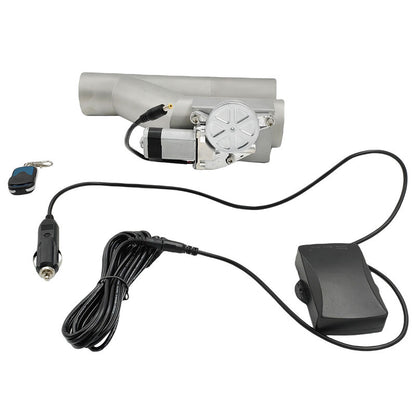 2.5 Inch Electric Exhaust Downpipe Double Valve Kit Y Steel Double Cut Off Pipe