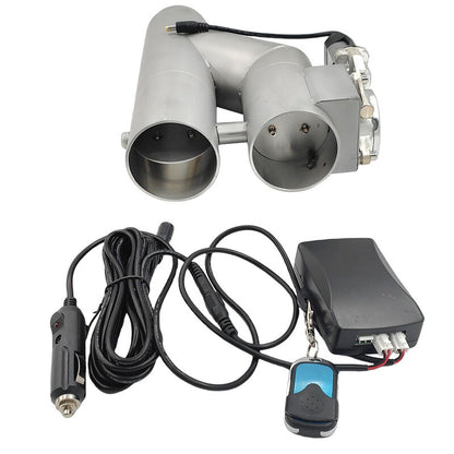 3 Inch Electric Exhaust Cut Off Dual Valve Y Pipe Dump Valve Set With Remote Control