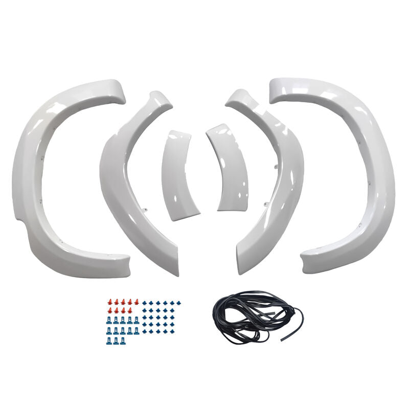 6 Pcs White Fender Flares Wheel Arch Fit For Toyota Hilux SR5 SR 2 & 4 Door 2011-2014