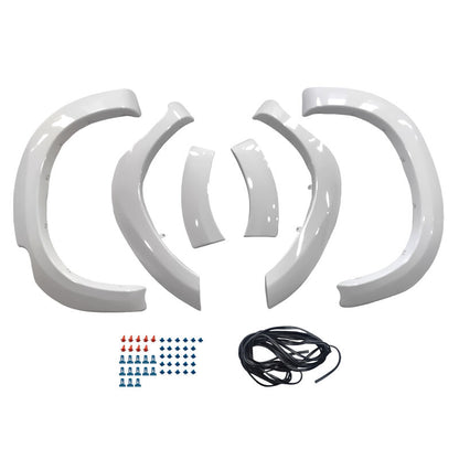 6 Pcs White Fender Flares Wheel Arch Fit For Toyota Hilux SR5 SR 2 & 4 Door 2011-2014