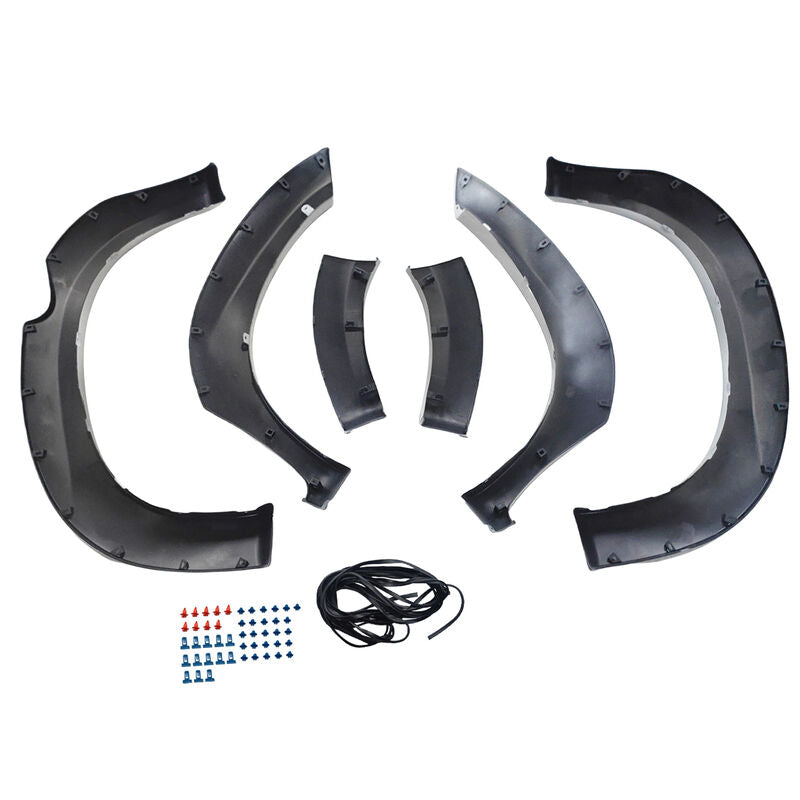 6 Pcs White Fender Flares Wheel Arch Fit For Toyota Hilux SR5 SR 2 & 4 Door 2011-2014