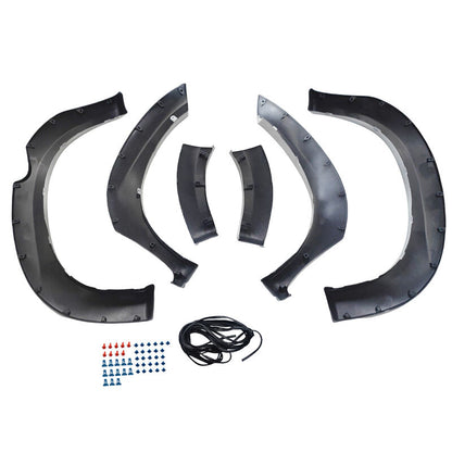 6 Pcs White Fender Flares Wheel Arch Fit For Toyota Hilux SR5 SR 2 & 4 Door 2011-2014