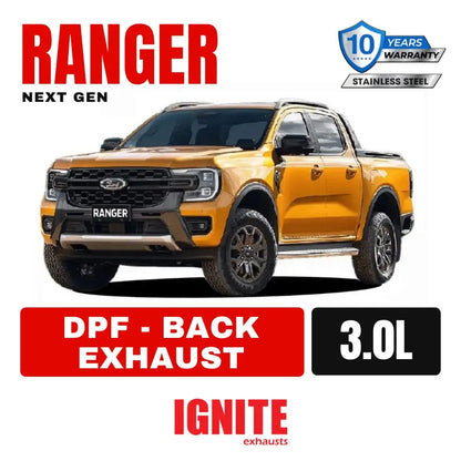 Ford Ranger Exhaust Next Gen 3L V6 TD DPF Back Systems