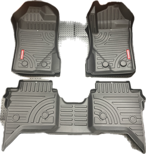 Ford Ranger PX1 PX2 PX3 3D Moulded Floor Mats(front and rear)