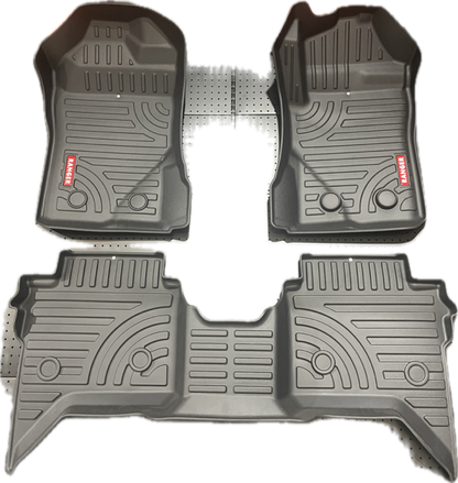 Ford Ranger PX1 PX2 PX3 3D Moulded Floor Mats(front and rear)