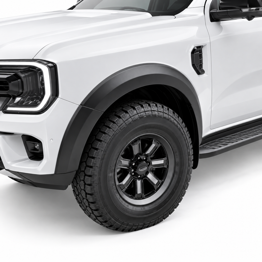 $169 FORD EVEREST NEXT GEN 2022 - onwards FACELIFT, FRONT & REAR slim matte black FLARES