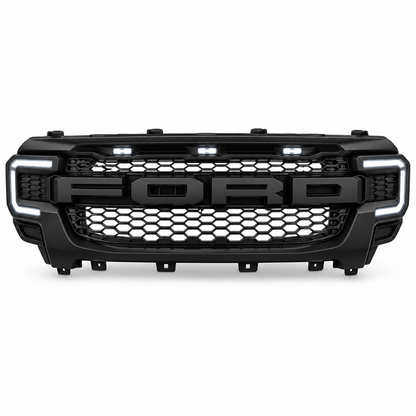 Ford Ranger & Everest Next Gen Raptor-Style Grille with White LEDs (2022–2026)