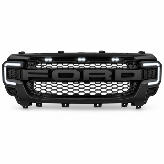 Ford Ranger & Everest Next Gen Raptor-Style Grille with White LEDs (2022–2026)