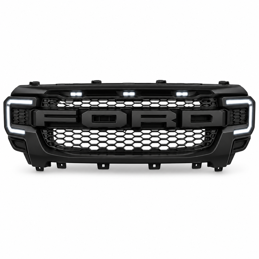 Ford Ranger & Everest Next Gen Raptor-Style Grille with White LEDs (2022–2026)