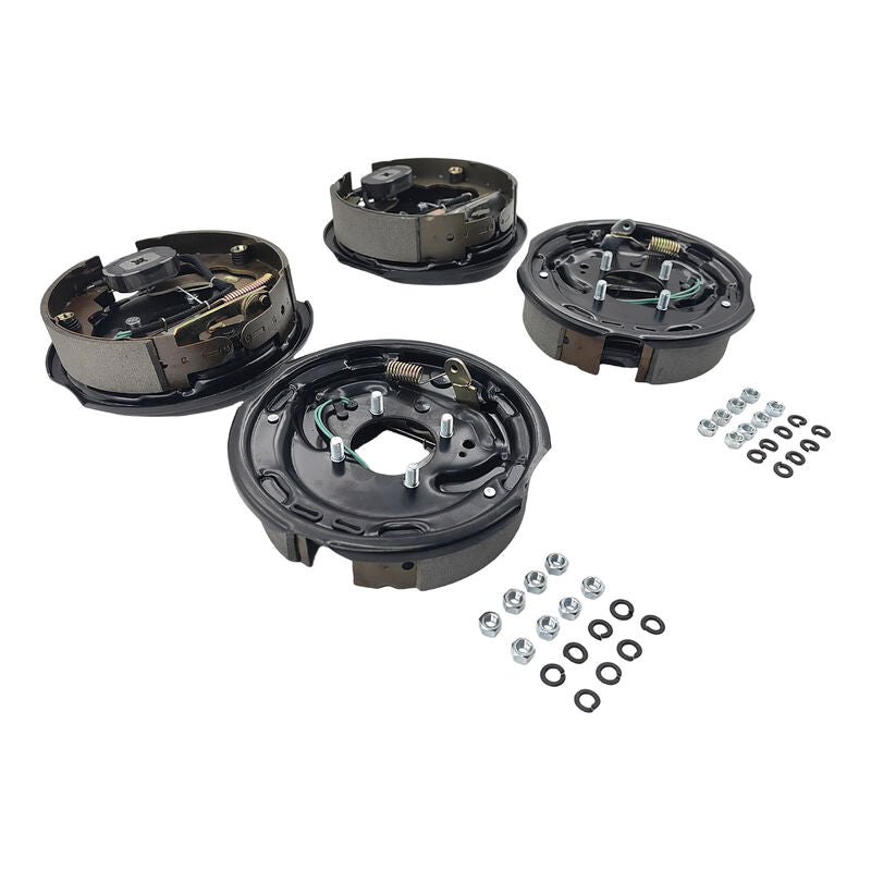 4 Pcs 10" Trailer Caravan Electric Brake Backing Plates With Park Brake Lever Fit For Alko Dexter Quality