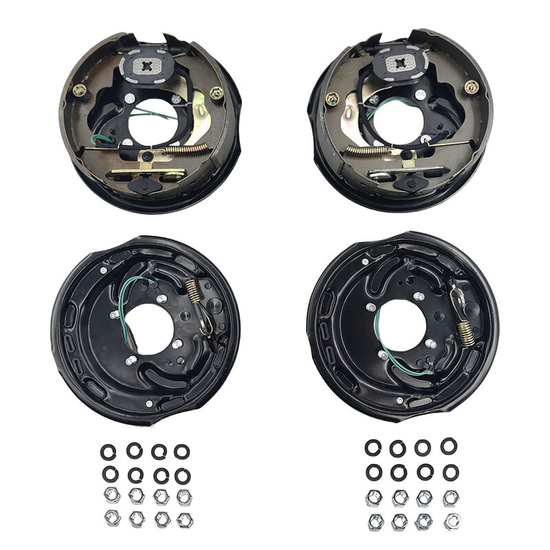 4 Pcs 10" Trailer Caravan Electric Brake Backing Plates With Park Brake Lever Fit For Alko Dexter Quality