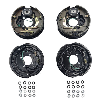 4 Pcs 10" Trailer Caravan Electric Brake Backing Plates With Park Brake Lever Fit For Alko Dexter Quality