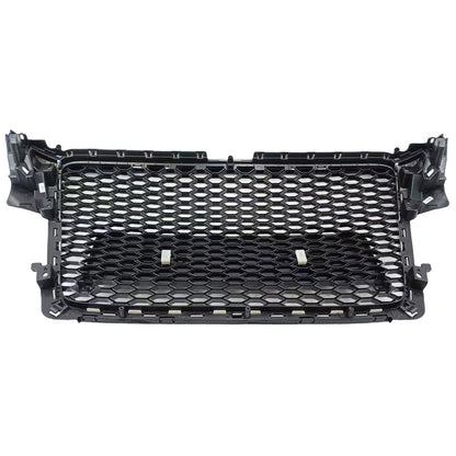 Gloss Black Honeycomb RS4 Style Front Bumper Grille Fit For Audi A4 S4 B8 2007-2015