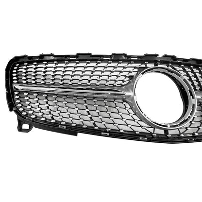 Diamond Chrome Mesh Grille Fit For Mercedes Benz A-Class 180 A200 A250 A45AMG