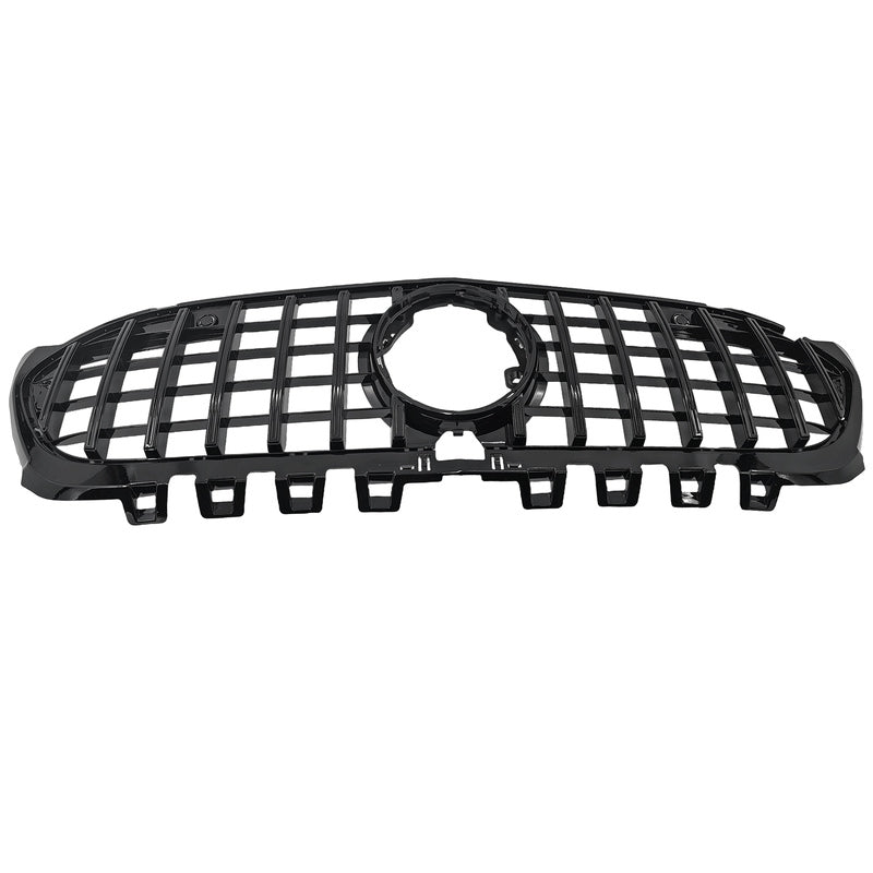 Black GT Bumper Grille Fit For Mercedes Benz A-Class W177 V177 A180 250 A35 Fit With Camera Hole Only