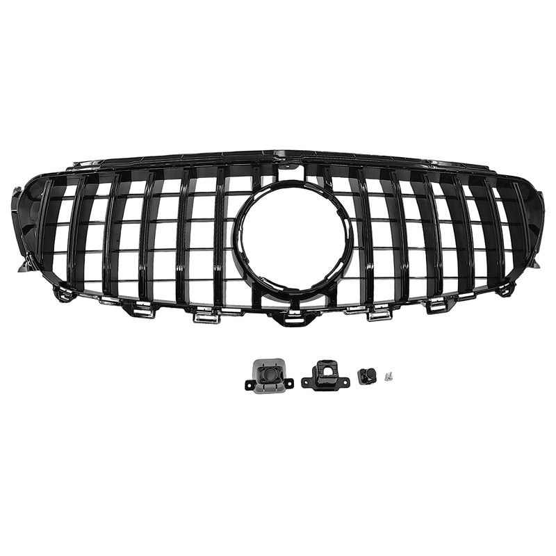 Gloss Black GT Style Grille Fit For Mercedes E-Class W213 S213 C238 A238 2016-2020