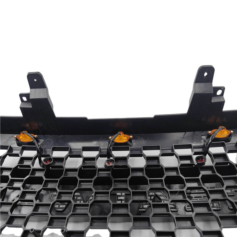 Front Grill Mesh Matte Black Grille With LED Fit For GWM Cannon 2020-2022