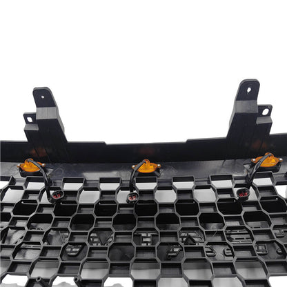 Front Grill Mesh Matte Black Grille With LED Fit For GWM Cannon 2020-2022