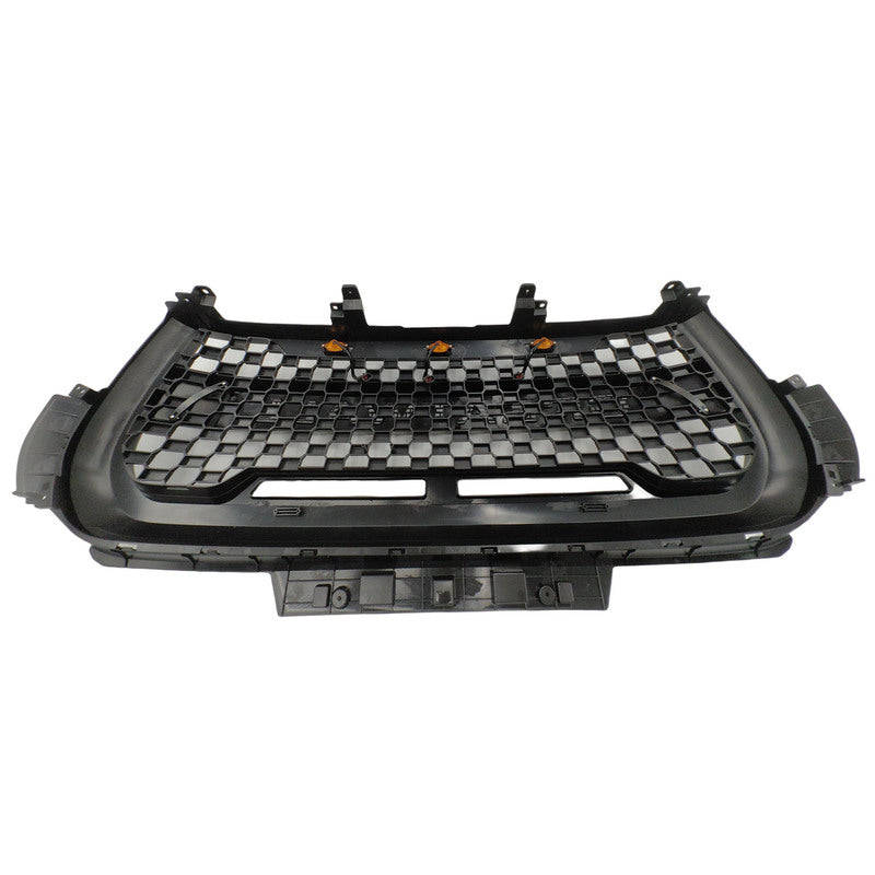 Front Grill Mesh Matte Black Grille With LED Fit For GWM Cannon 2020-2022