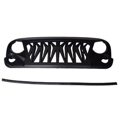 Black ABS Gladiator 2nd Gen Grille Fit For Jeep Wrangler JK JKU 2007-2018