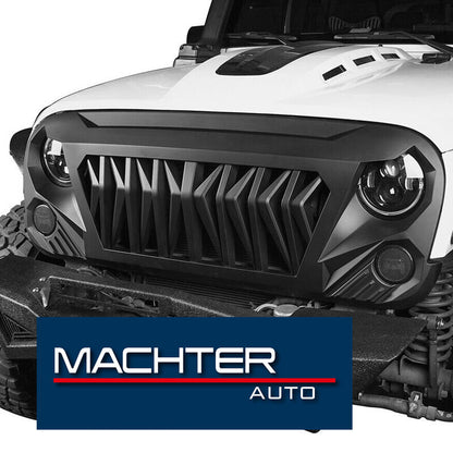Black ABS Gladiator 2nd Gen Grille Fit For Jeep Wrangler JK JKU 2007-2018