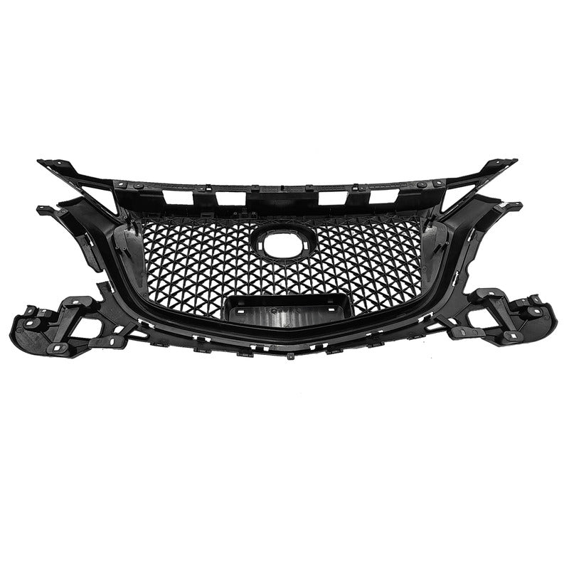 Black Front Bumper Grill Upper Grille Cover Fit For Mazda 3 Axela 2017-2018