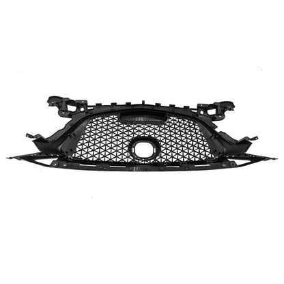 Black Front Bumper Grill Upper Grille Cover Fit For Mazda 3 Axela 2017-2018