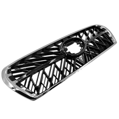Grille Front Gloss Black With Chrome Fit For Toyota Landcruiser 200 Series Wagon 08/2007-10/2015