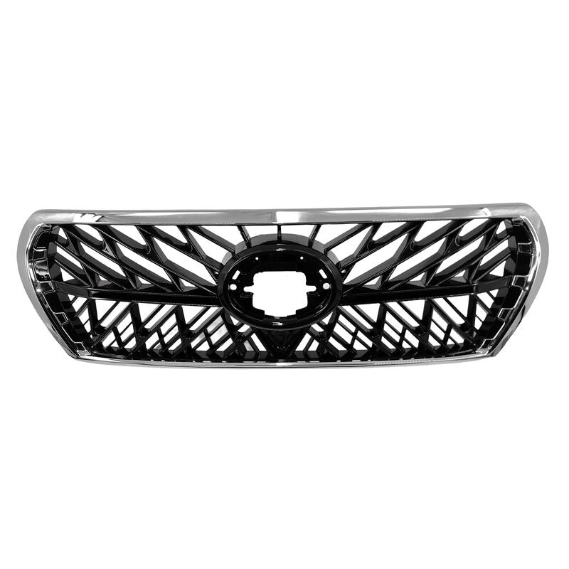 Grille Front Gloss Black With Chrome Fit For Toyota Landcruiser 200 Series Wagon 08/2007-10/2015