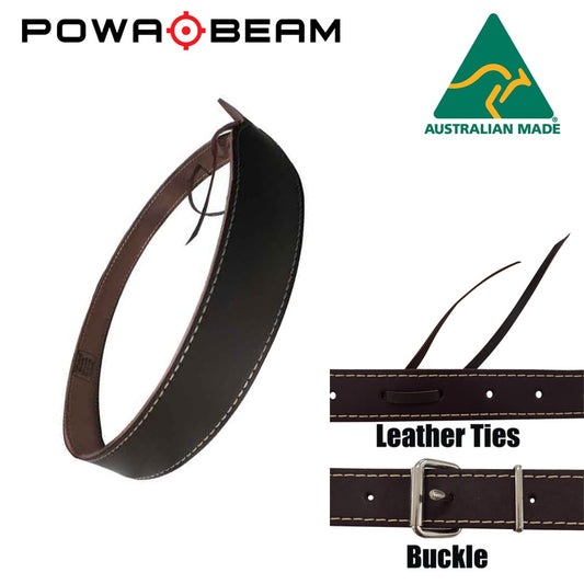 Powa Beam Plain Leather Rifle Sling with Full Length Stitching