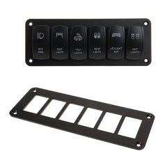 12V / 24V Blank Rocker Switch Panel for Cars Marine Boats ATVs Trailers