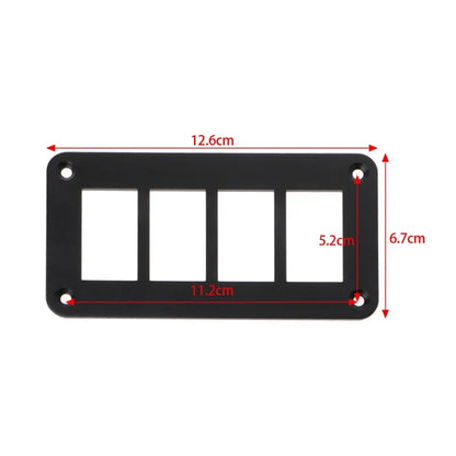 12V / 24V Blank Rocker Switch Panel for Cars Marine Boats ATVs Trailers