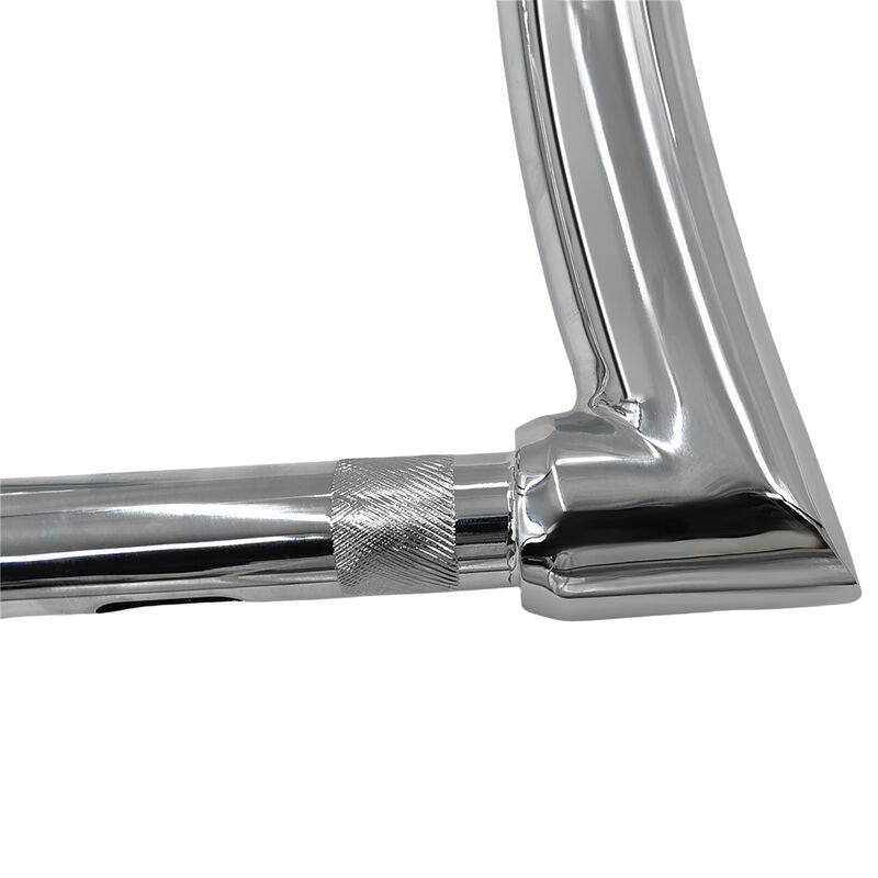 12" Rise Handlebar Ape Hangers 1" Clamp Fat Bar Chrome Fit For Harley Honda Yamaha Suzuki Kawasaki Triumph