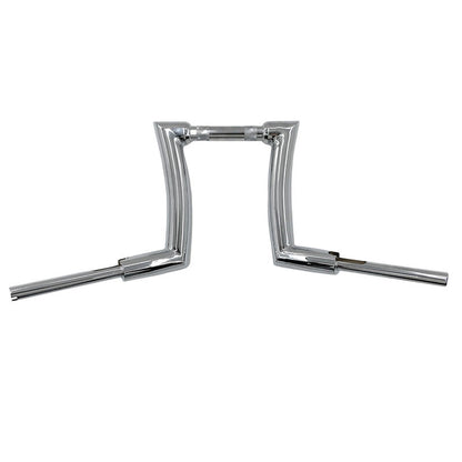 12" Rise Handlebar Ape Hangers 1" Clamp Fat Bar Chrome Fit For Harley Honda Yamaha Suzuki Kawasaki Triumph