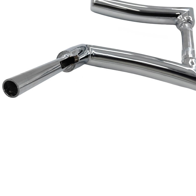 12" Rise Handlebar Ape Hangers 1" Clamp Fat Bar Chrome Fit For Harley Honda Yamaha Suzuki Kawasaki Triumph
