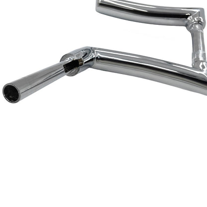 12" Rise Handlebar Ape Hangers 1" Clamp Fat Bar Chrome Fit For Harley Honda Yamaha Suzuki Kawasaki Triumph