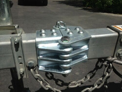 1 x Set Of Fold Away Hinge Kit Zinc Plated Suit For 3x3 Trailer Tongue