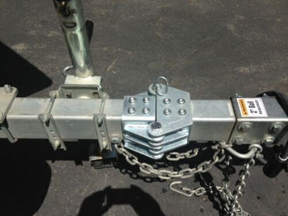 1 x Set Of Fold Away Hinge Kit Zinc Plated Suit For 3x3 Trailer Tongue