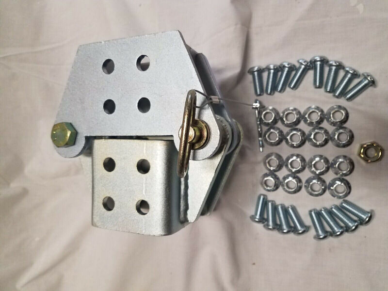1 x Set Of Fold Away Hinge Kit Zinc Plated Suit For 3x3 Trailer Tongue
