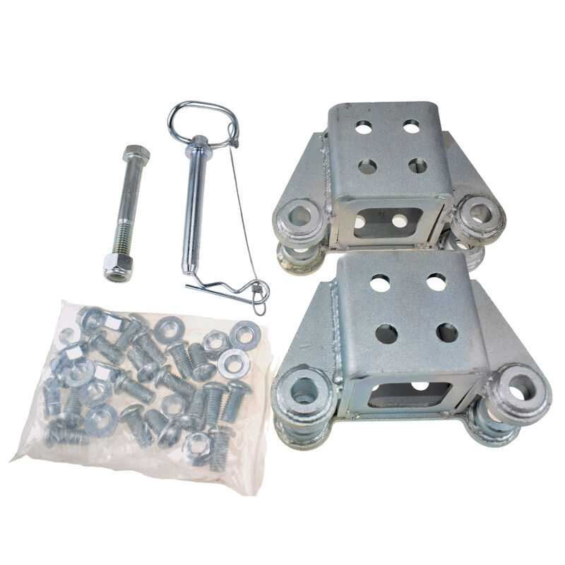 1 x Set Of Fold Away Hinge Kit Zinc Plated Suit For 3x3 Trailer Tongue