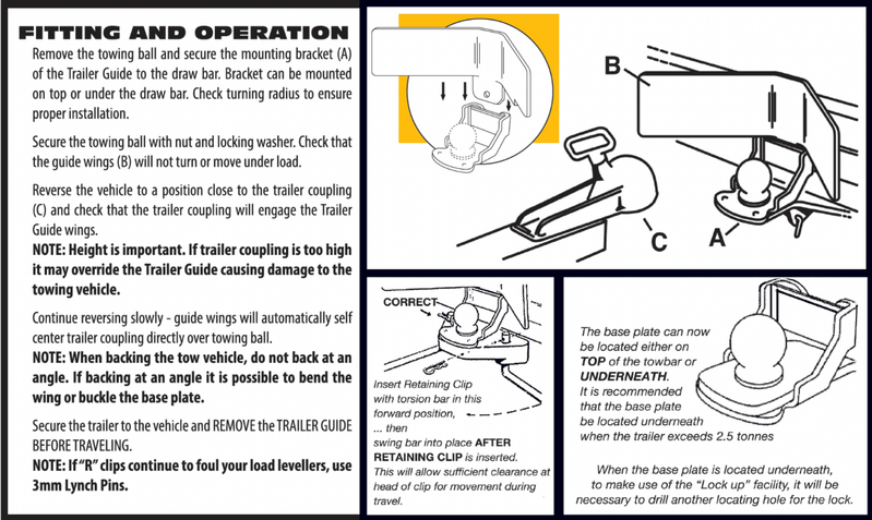 Caravan Reversing Guide Hitch Aid Towing Caravan Trailer Boat Camper