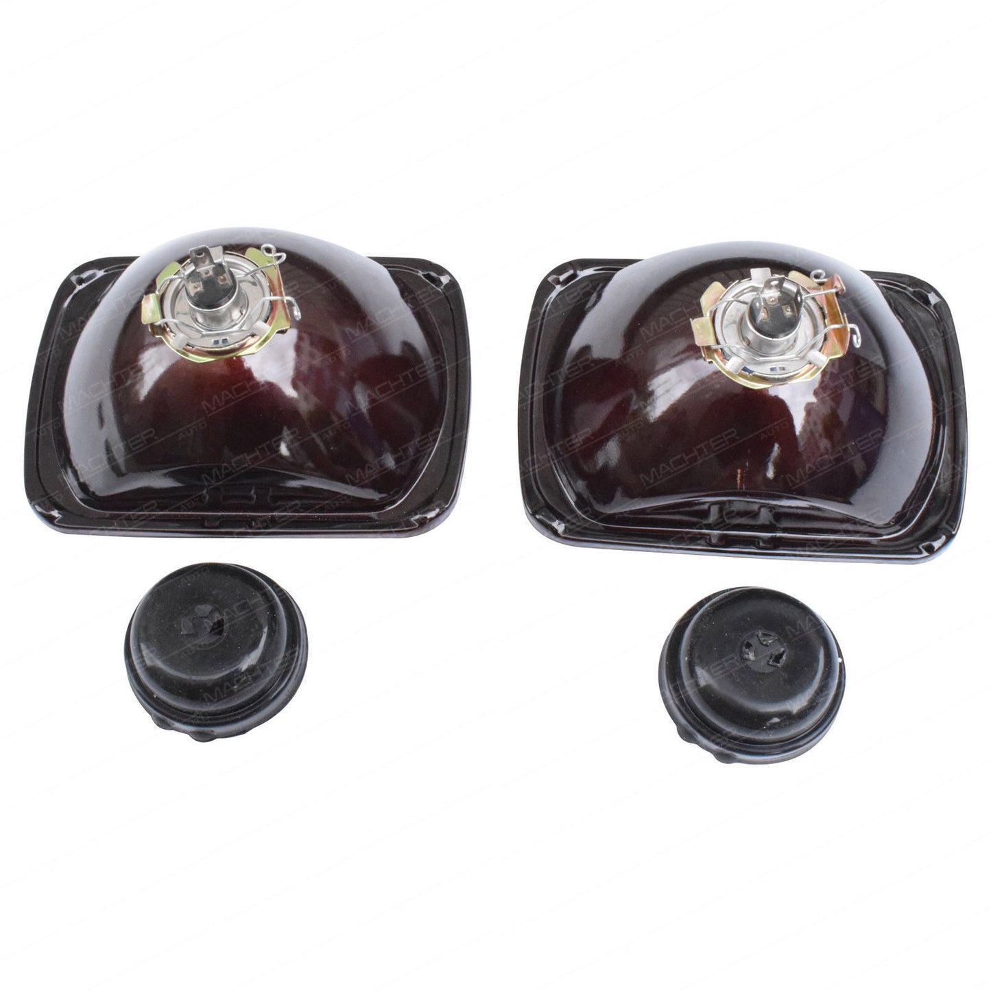 7 x 5 Inches Headlight H4 Upgrade Kit Fit For Hilux 83-05 Hi Watt Globes 1 Pair