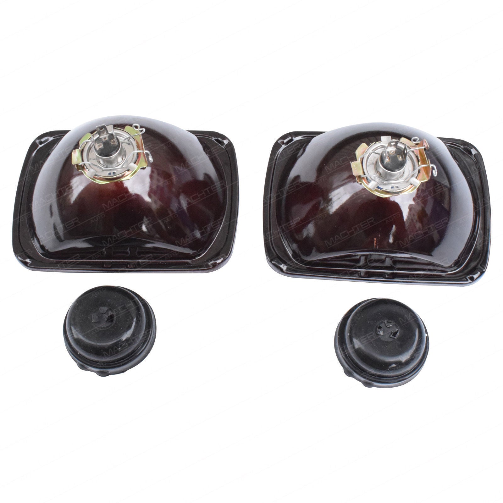 7 x 5 Inches Headlight H4 Upgrade Kit Fit For Hilux 83-05 Hi Watt Globes 1 Pair