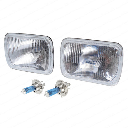 7 x 5 Inches Headlight H4 Upgrade Kit Fit For Hilux 83-05 Hi Watt Globes 1 Pair