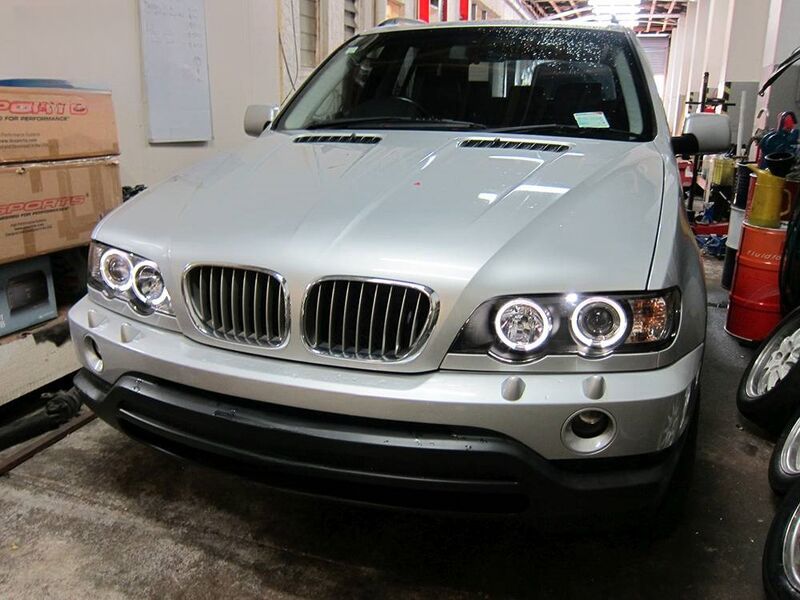 CCFL Angel-Eyes Projector Head Lights Fit For BMW X5 E53 PRE LCI 2000-2003